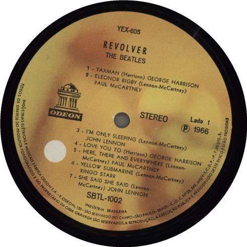 The Beatles Revolver - Yellow Odeon Brazilian vinyl LP album
